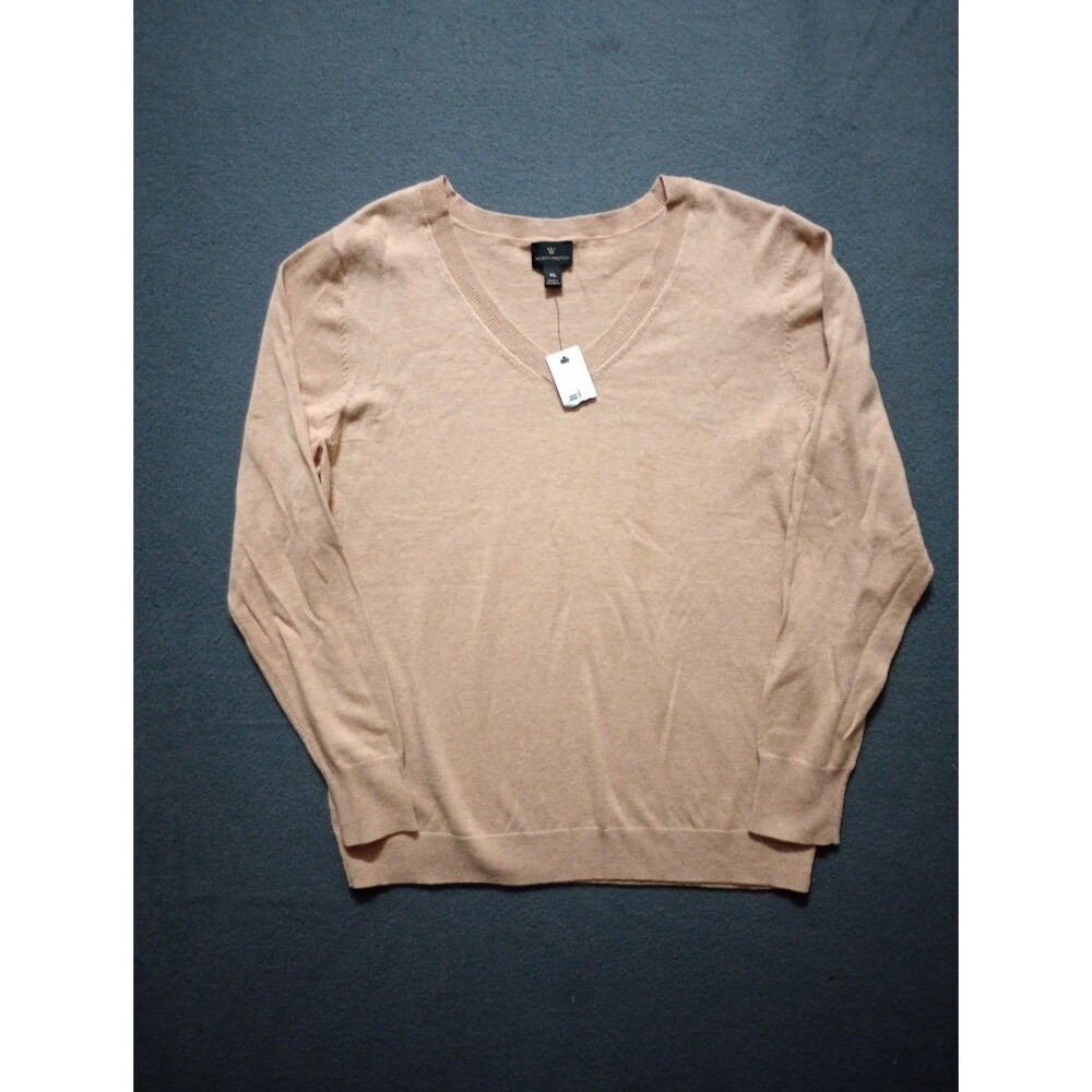 NWT Worthington Men's V-Neck Sweater Size XL Long Sleeve MRSP $37 Camel